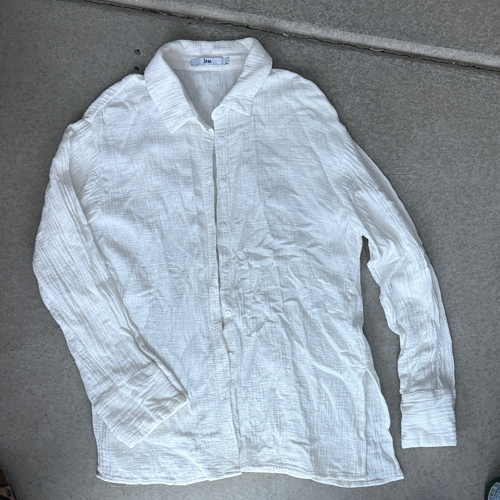 Women's White Button Down Shirt